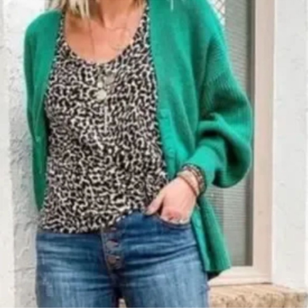 CABI Knotty Tank Leopard Print Sz M #5759 NWOT